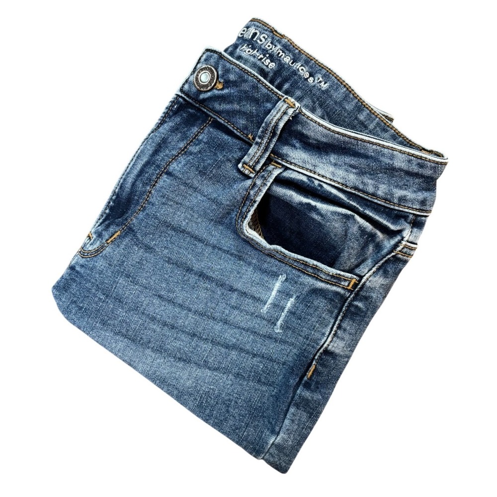 M JEANS BY MAURICES‎ Womens Medium High Rise Skinny Distressed Jeans